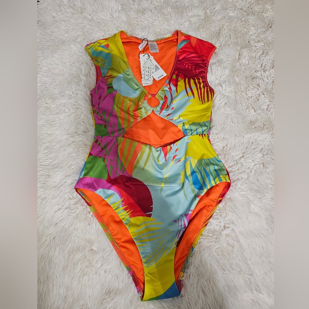 Sanctuary Multicolor Tropical One Piece Swimsuit